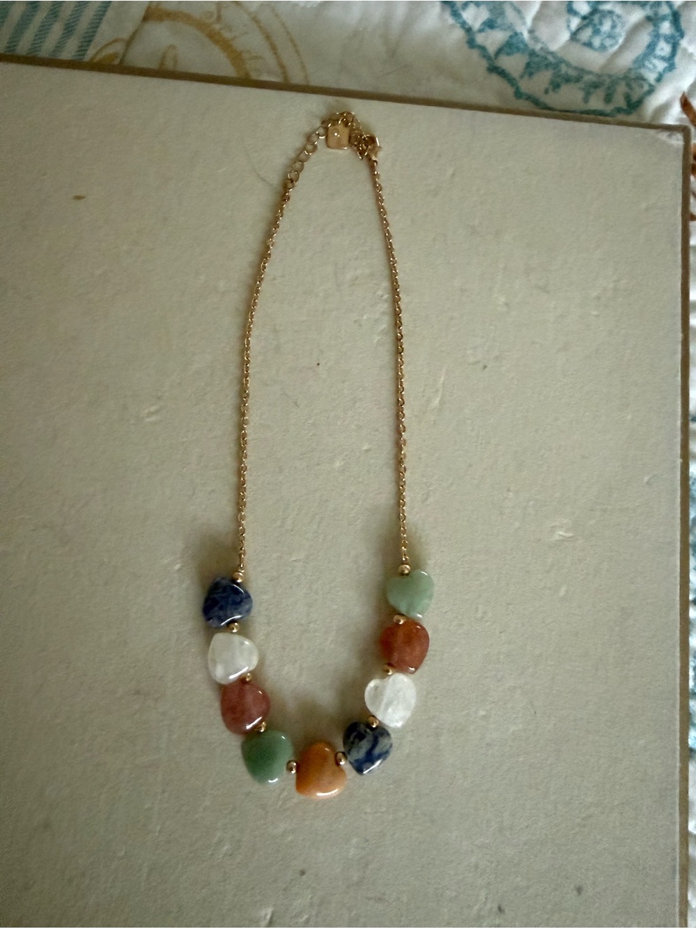 Park Lane Multicolor Gemstone Bead Necklace with Gold-Tone Chain